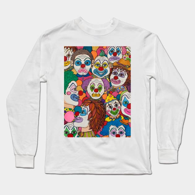 Clown World Long Sleeve T-Shirt by LuvbuzzArt